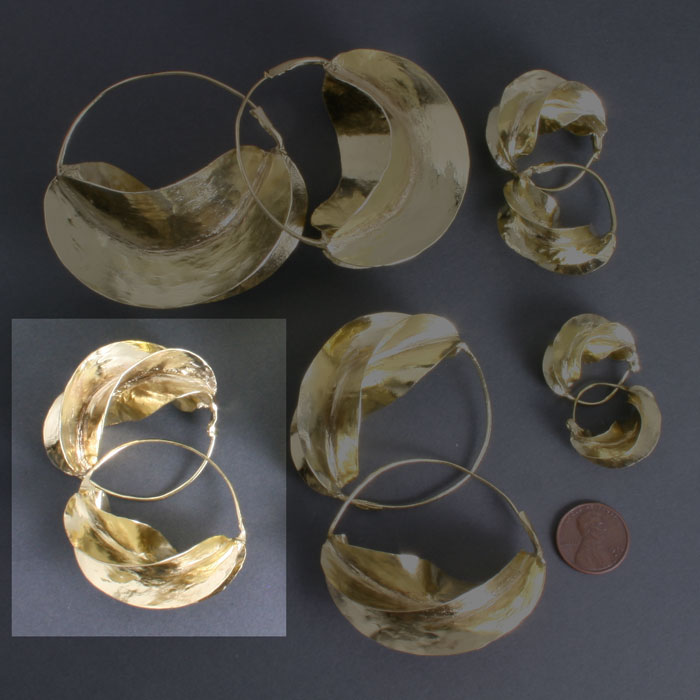 Fulani Brass Earrings 1 3/4" Fulani Brass Earrings 1 3/4"