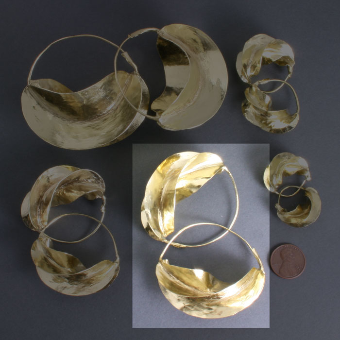 Fulani Brass Earrings 2 1/8" Fulani Brass Earrings 2 1/8"