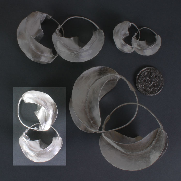 Fulani Sterling Silver Earrings 1 1/4" Fulani Sterling Silver Earrings 1 1/4"