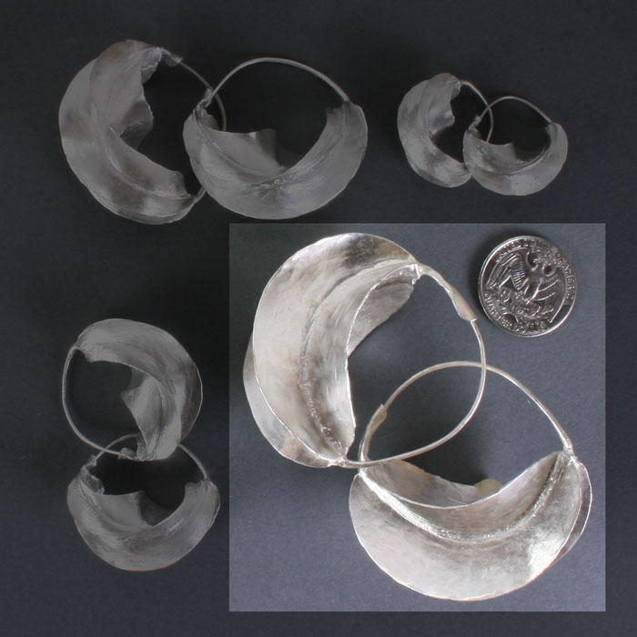 Fulani Sterling Silver Earrings 2 1/4" Fulani Sterling Silver Earrings 2 1/4"