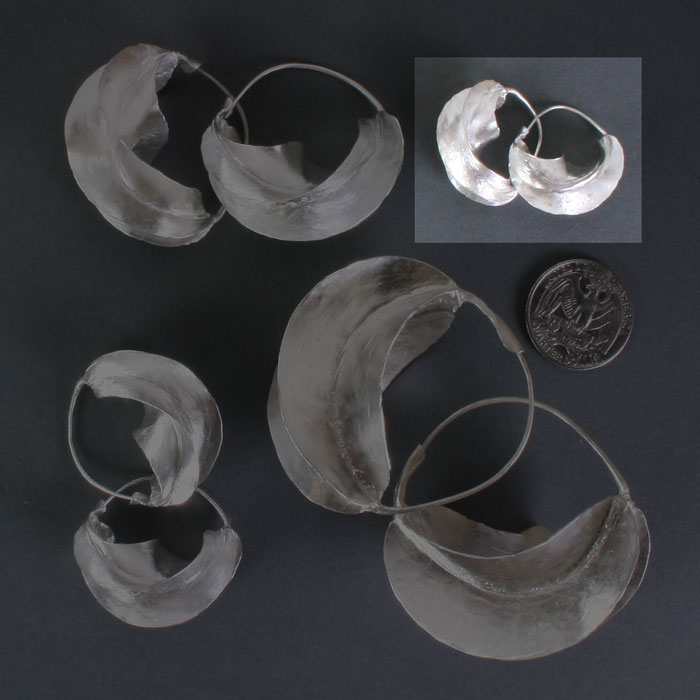 Fulani Sterling Silver Earrings 7/8" Fulani Sterling Silver Earrings 7/8"