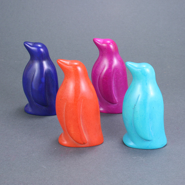 Carved Soapstone Penguins Carved Soapstone Penguins