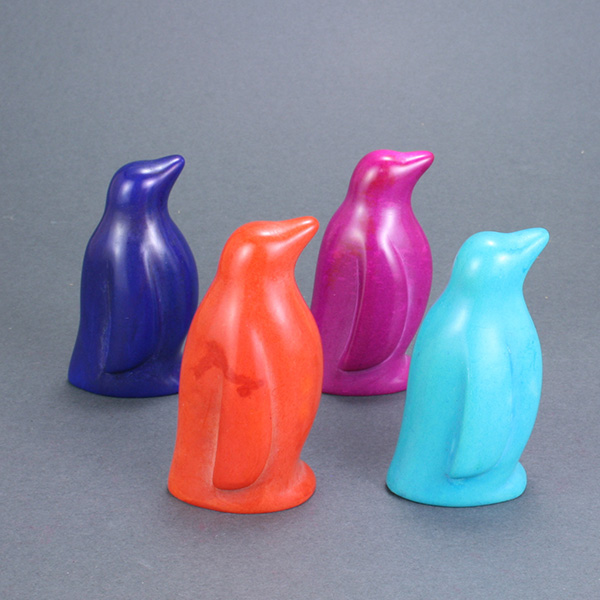 Carved Soapstone Penguins Carved Soapstone Penguins