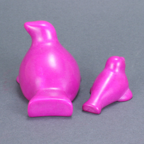 Carved Soapstone Mama and Baby Seal Carved Soapstone Mama and Baby Seal